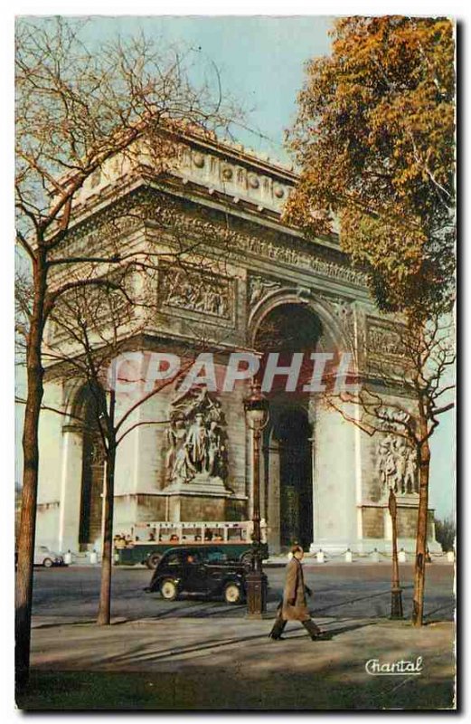 Old Postcard Paris Arc de Triomphe