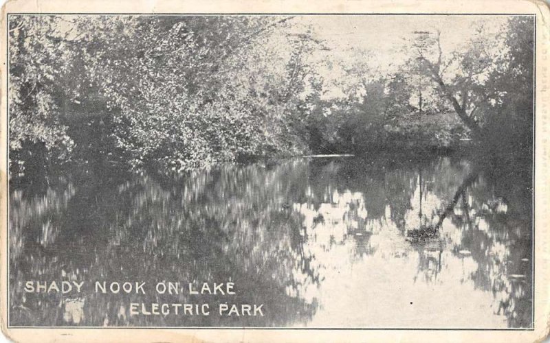 Hudson New York view of lake at Electric Park antique pc ZC548789