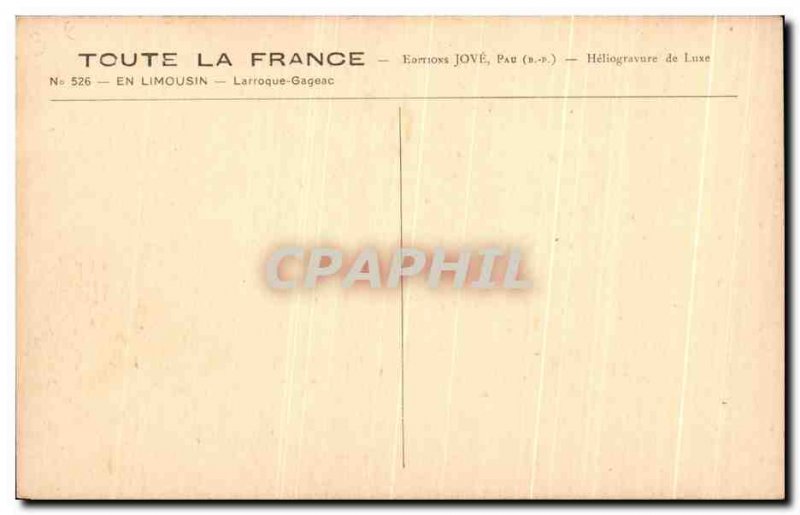 Old Postcard In Limousin Larroque Gageac