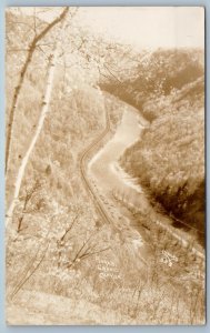 c1940s Penna's Grand Canyon Pennsylvania PA Caulkins RPPC Photo Vintage Postcard