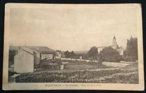 Postcard Used Malezeville France Le Chateau Rue de Lion d Or LB