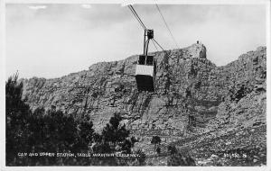 uk33437 table mountain cableway car and upper station real photo south africa