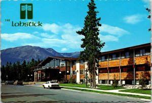 CONTINENTAL SIZE POSTCARD THE LOBSTICK LODGE JASPER NATIONAL PARK ALBERTA CANADA