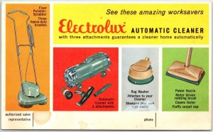 VINTAGE POSTCARD ELECTROLUX VACUMM CLEANER ADVERTISING AND PRODUCT REQUEST FORM