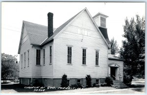 c1950s Forrest, IL RPPC Church of God Small House Chapel Real Photo PC Vtg A113