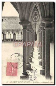 Old Postcard Mont Saint Michel Le Cloitre Colonnades