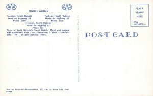 Yankton SD Fensels Motels Two Locations Duo View Postcard 