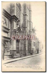 Old Postcard Orleans From I & # 39Eglise Portal Notre Dame De Recourvrance