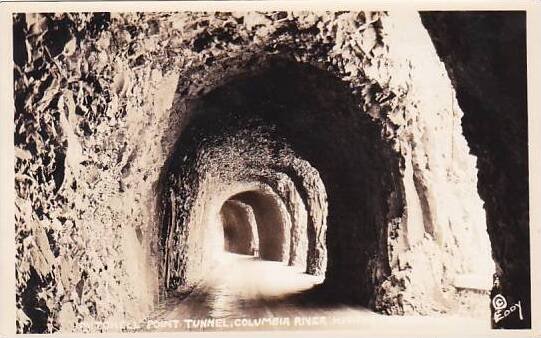 Oregon Columbia River Highway Mitchell Point Tunnel Real Photo