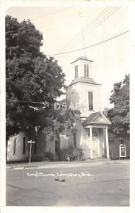 C67/ Lainesburg Michigan Mi Real Photo RPPC Postcard c40s Congregational Church