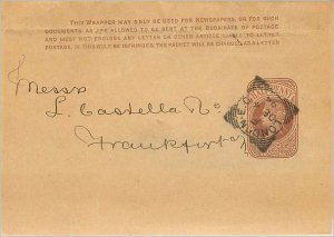 Entier Postal Stationery 1 / 2p London for Frankfurt