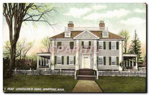 Old Postcard USA Massachusetts Boston Longfellow & # 39s Cambridge home