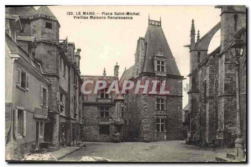 CPA Le Mans Place Saint Michel Vieilles Maisons Renaissance 