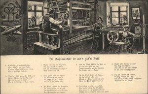 Passementier of Old SPINNING WHEEL CRAFTSMAN GERMAN Antique Postcard