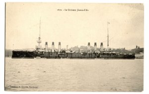 Postcard Ship Le Croiseur Jeanne d'Arc