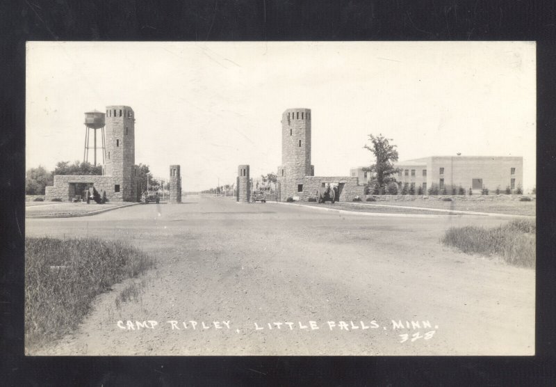 RPPC LITTLE FALLS MINNESOTA ARMY CAMP  WATER TOWER VINTAGE REAL PHOTO POSTCARD