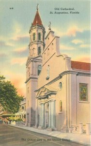 St Augustine FL The Old Cathedral Linen Unused