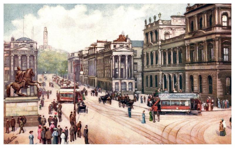 Scotland Edinburgh , Tuck's no.7253 Gen. Post office and Waterloo Place