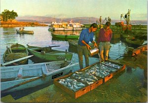 Postcard Israel - Fisherman's Wharf, Tiberias