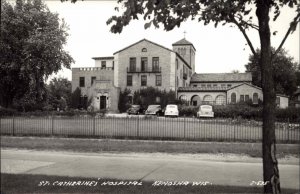 Kenosha Wisconsin WI St. Catherine's Hospital Real Photo Postcard