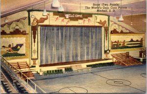 Postcard SD Mitchell - 1949 Corn Palace Stage Two Panels