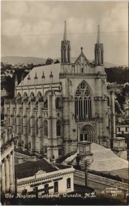 PC NEW ZEALAND, ANGLICAN CATHEDRAL, DUNEDIN REAL PHOTO Postcard (B41507)