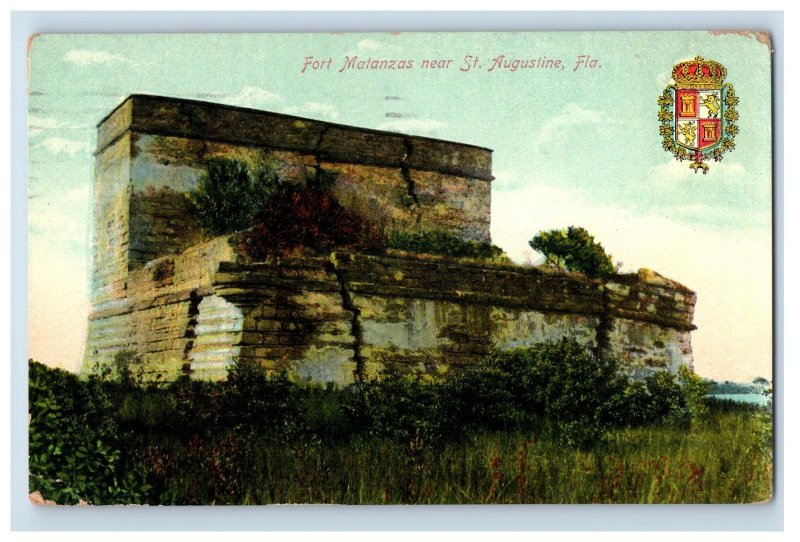 C1910 Fort Matazas Near St AUGestine, FL. Postcard F115E