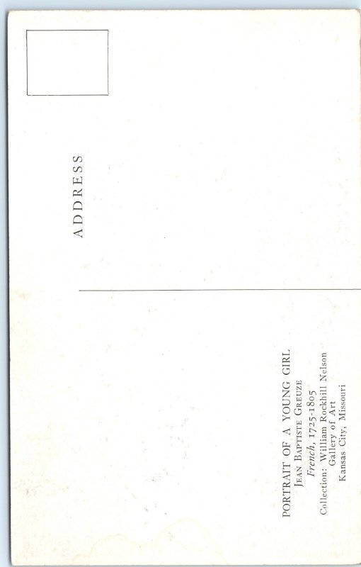 c1930s Portrait Art Postcard Young Woman Draped Classical Oval Frame Style A83