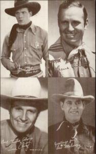 Cowboy Actors 4in1 Exhibit Arcade Card Leo Maloney Gene Autry Tom Tyler