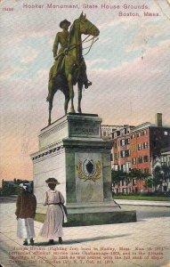 Boston MA General Hooker Monument, Civil War, 1909 Equestrian Statue