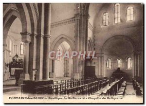 Old Postcard Fontaine les Dijon Basilica of St. Bernard Chapel of the Reliquary