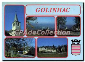 Postcard Old Golinhac Aveyron The Belfry General view of Le Chateau Vernhette...