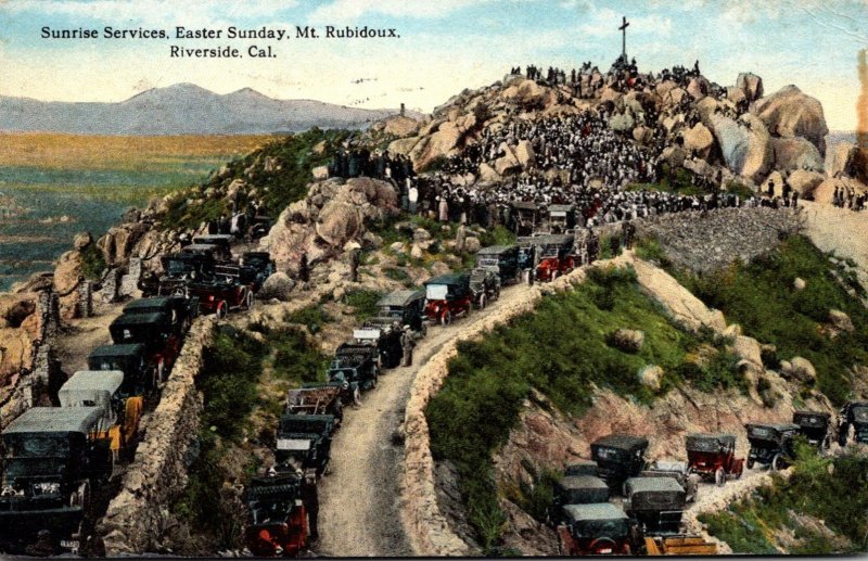 California Riverside Sunrise Services Easter Sunday Mount Rubidoux 1922 Curteich