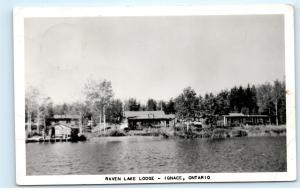 *Raven Lake Lodge Ignace Ontario Canada RPPC Vintage Real Photo Postcard B68