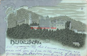 Germany, Heidelberg, Schloss, Castle, 1900 PM, Schmidt No 1074
