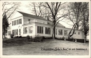 Chardon Ohio OH Chardon Lake's Inn Real Photo Vintage Postcard