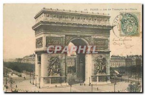 Old Postcard Paris Arc de Triomphe Etoile