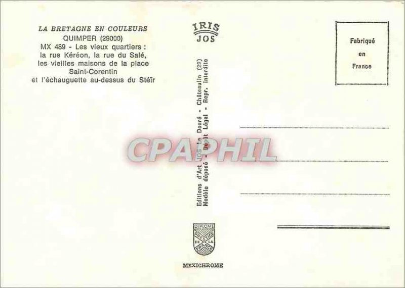 Modern Postcard Quimper Old Neighborhoods