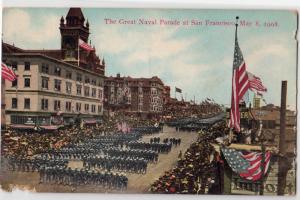 Great Naval Parade at San Francisco CA 1908