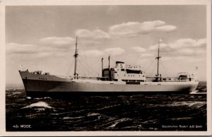 MS Mode Stockholm Rederi AB Svea Ship Vintage RPPC 09.93