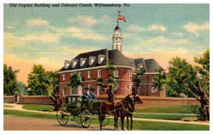 Virginia  Williamsburg Old Capitol Building and Colonial Coach