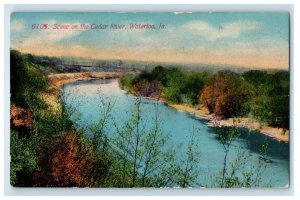 1911 Scene On The Cedar River Waterloo Iowa IA Posted Antique Postcard