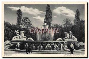 Old Postcard Munchen Wittelsbache Brunnen