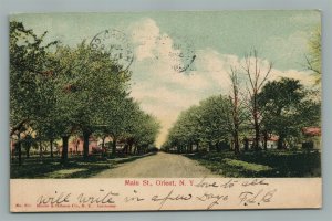 ORIENT NY MAIN STREET ANTIQUE POSTCARD