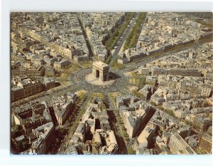 Postcard Flying over Paris, France