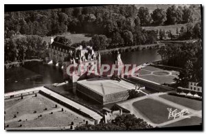 Old Postcard Indr Chenonceau and Loire aerial view the Tower Moat Trademark P...