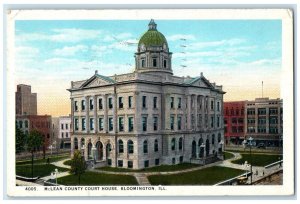 1927 Exterior McLean County Court House Bloomington Illinois IL Vintage Postcard