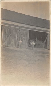 G49/ Interesting RPPC Postcard c1910 Farmers Hay Wagon Barn Door 6