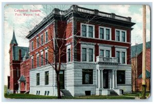 1910 Cathedral Square Exterior Fort Wayne Indiana IN Posted Vintage Postcard