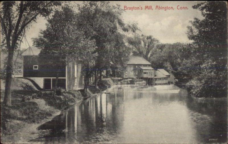 Abington CT Brayton's Mill c1910 Postcard jrf